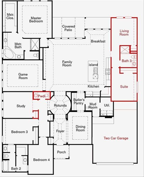 Natalia floorplan as built on 2211 Steed Run