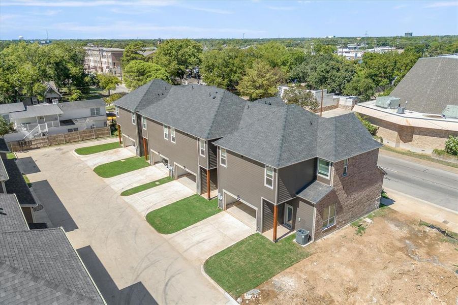 Driveway is extra wide and long, HOA maintains all exterior space