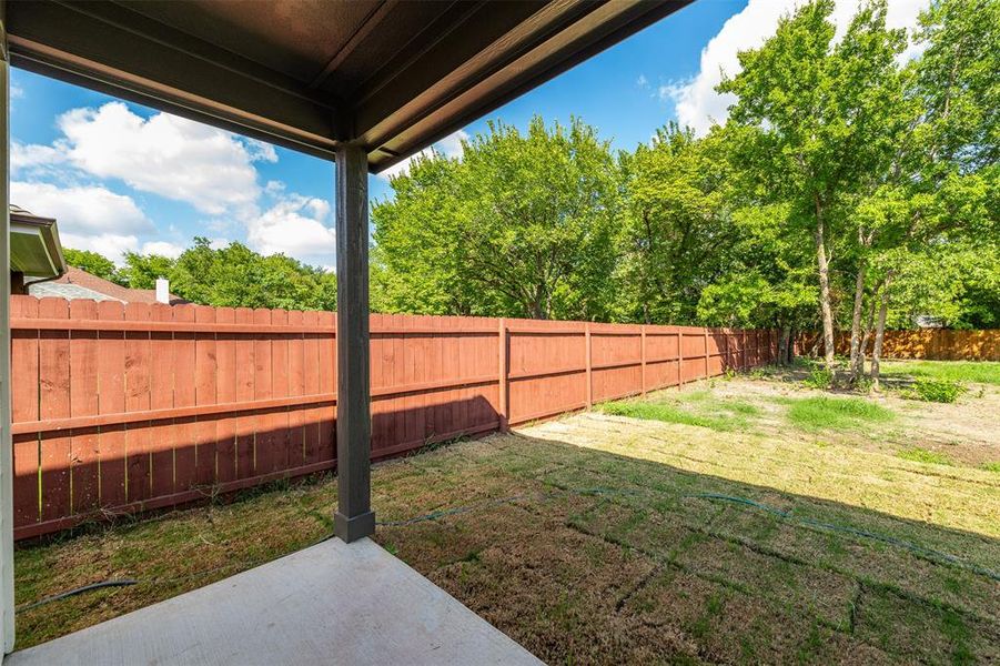 View of yard with a patio area