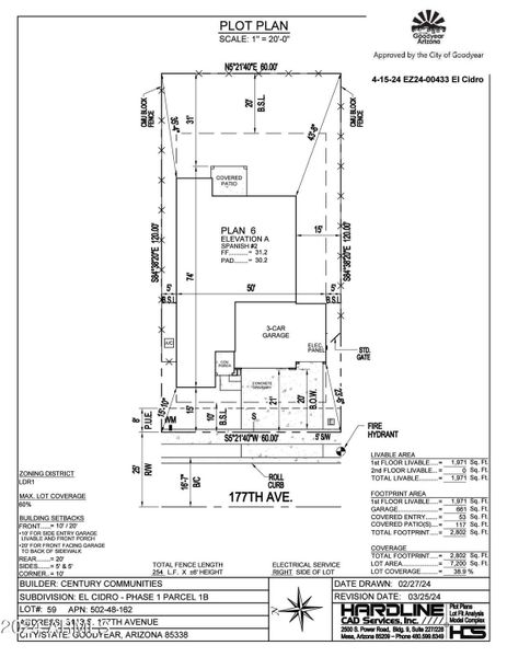 EL CIDRO 59 approved plot plan