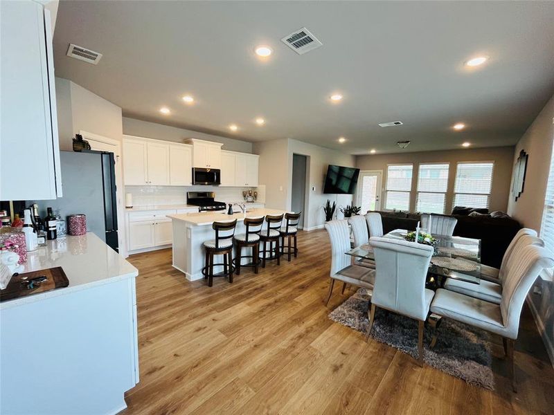 Living room featuring light hardwood / wood-style floors