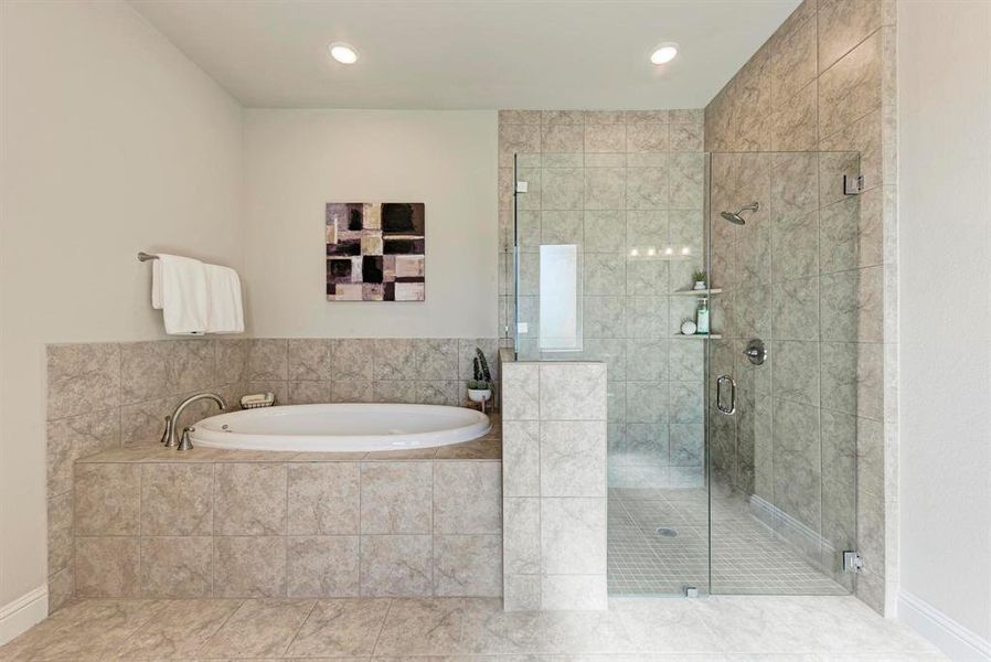 Primary Bathroom with separate Walk-In Shower & Soaking Tub