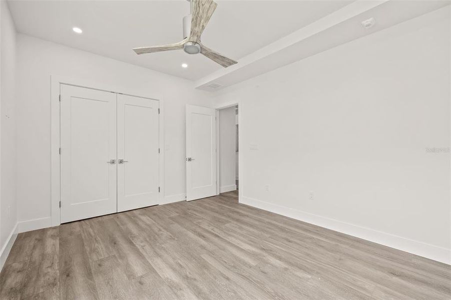 Bedroom 3. Your residence comes with recessed lighting and fans in each room.