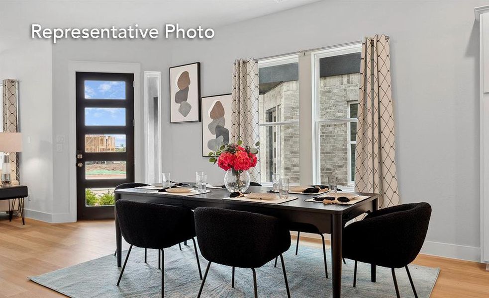 Dining room featuring light hardwood / wood-style flooring