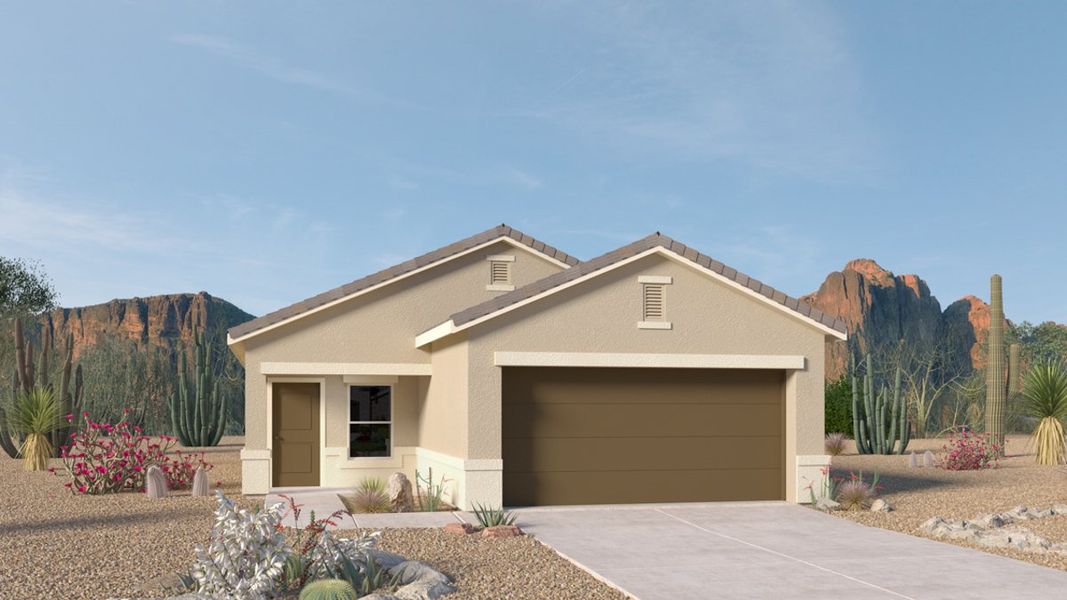 New construction Single-Family house Amber, 1673 W Shannon Way, Coolidge, AZ 85128 - photo