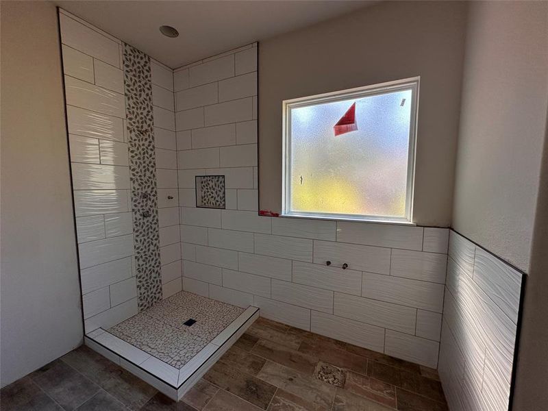 Primary bath will have a large separate shower and soaking tub