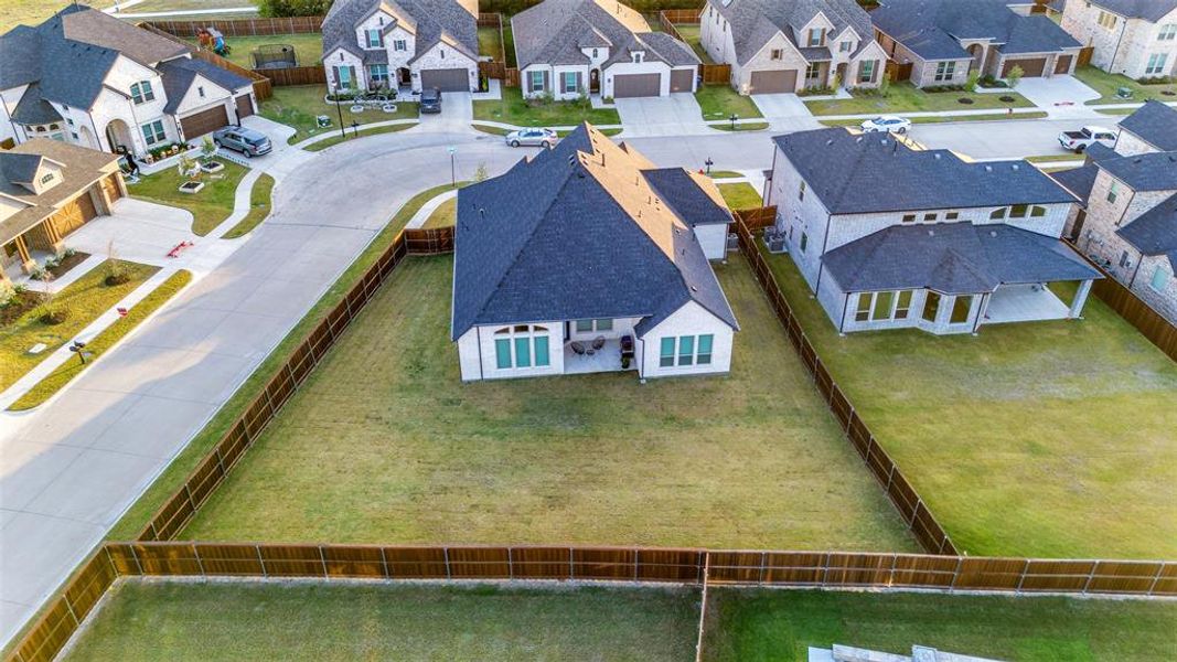 Birds eye view of property