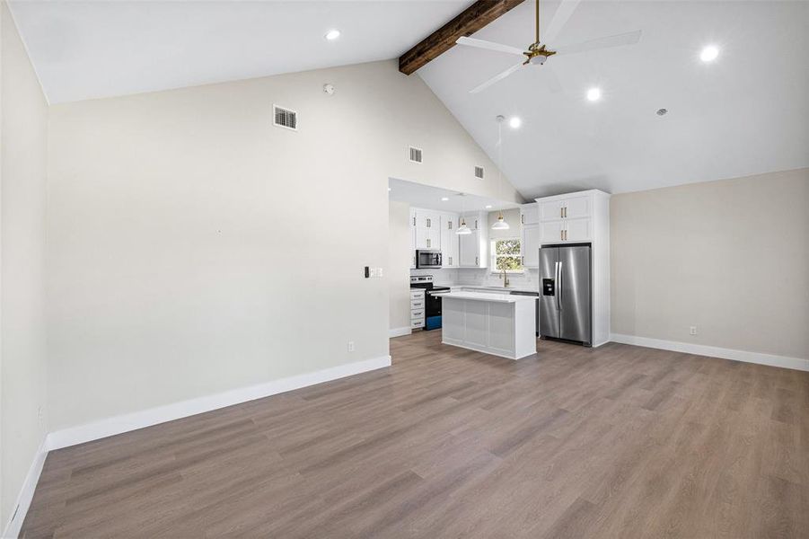 Large open living room