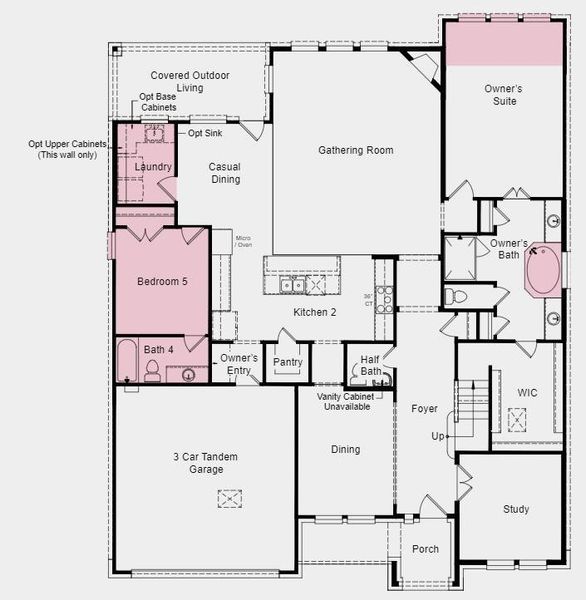 Structural options added include: guest suite on main floor with full bath, extended owner's suite.