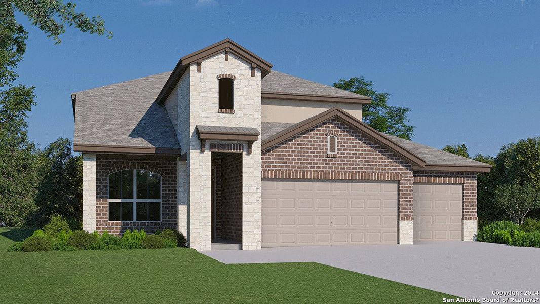 New construction Single-Family house 814 Town Creek Way, Cibolo, TX 78108 The Stallion- photo