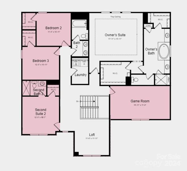 Structural options added include: first floor guest suite, extended casual dining, covered outdoor living, game room, tray ceiling, additional bath upstairs.