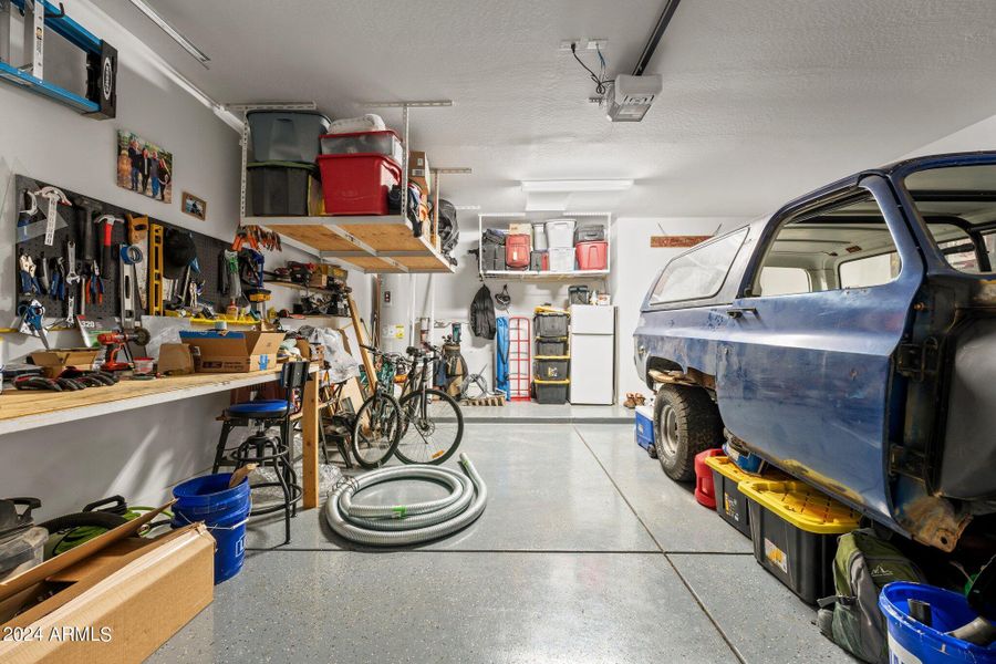 Garage with Epoxy and Storage