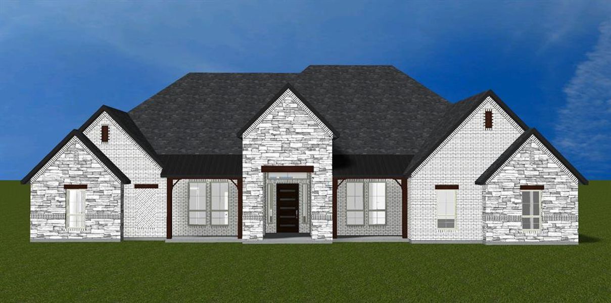 Rendering of the front of the house