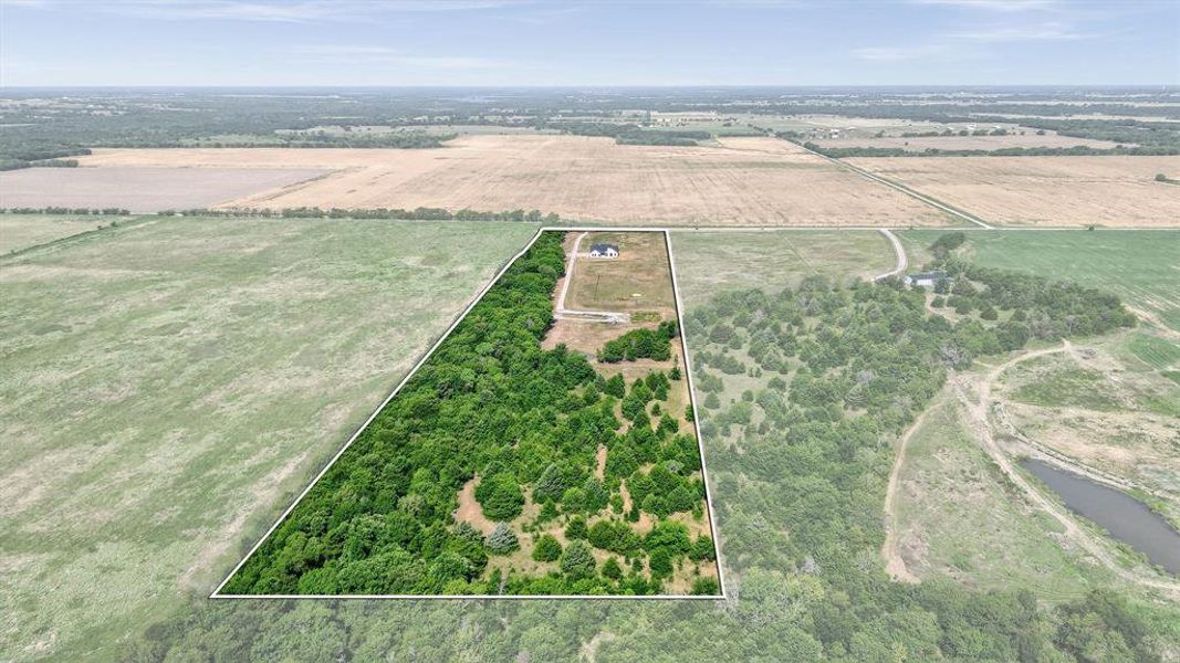 Bird's eye view featuring a rural view