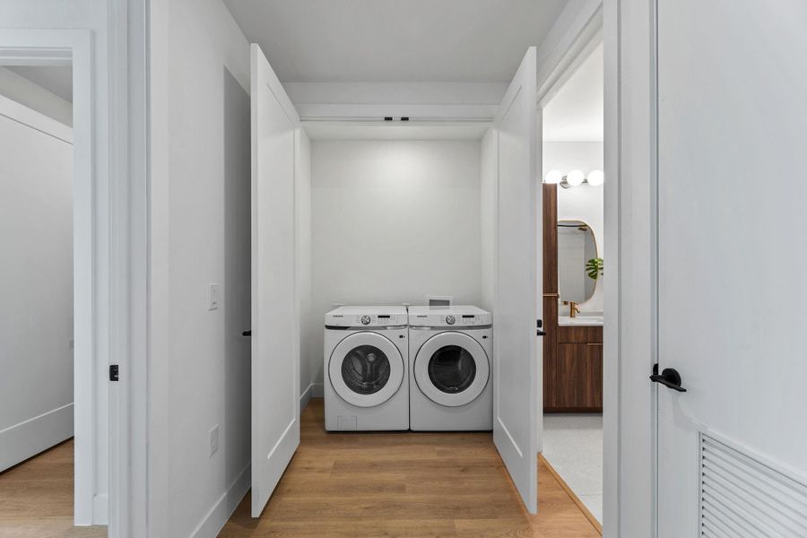 Laundry closet - washer and dryer included!