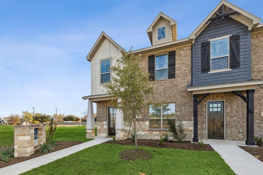 View of front of home with a front yard