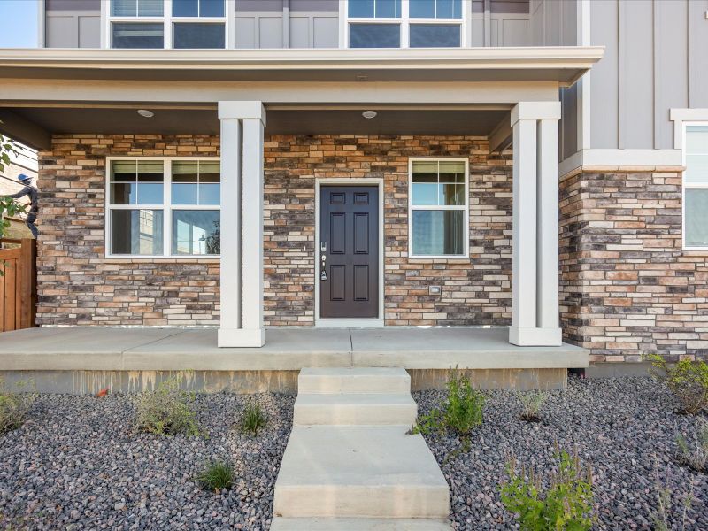 The Breckenridge floorplan exterior image taken at a Meritage Homes community in Berthoud, CO.