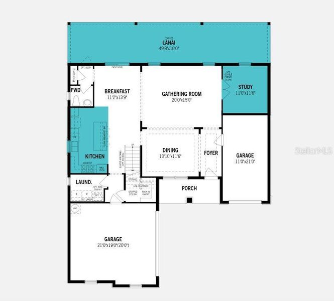 Pensacola Floorplan - First Floor