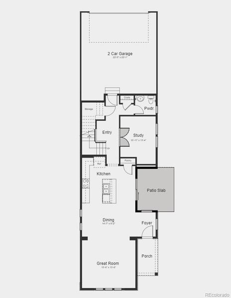 Structural options added include: glass doors to study, patio and loft.