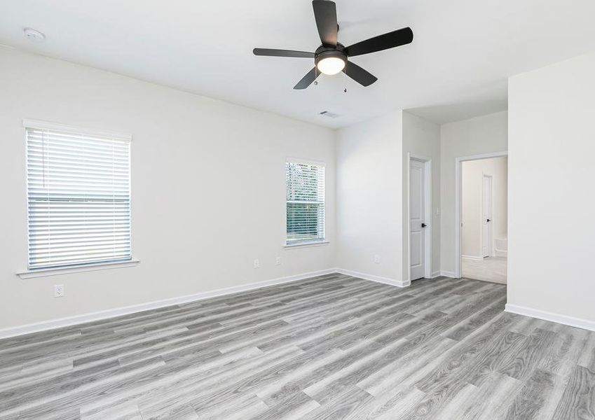 The master bedroom offers plenty of bright, natural light