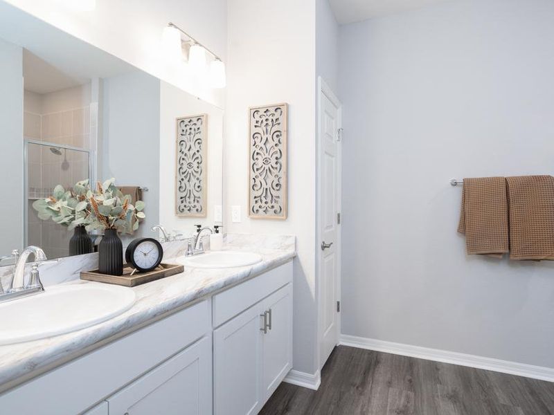 Your suite is complete with a spacious en-suite bath - Shelby home plan by Highland Homes