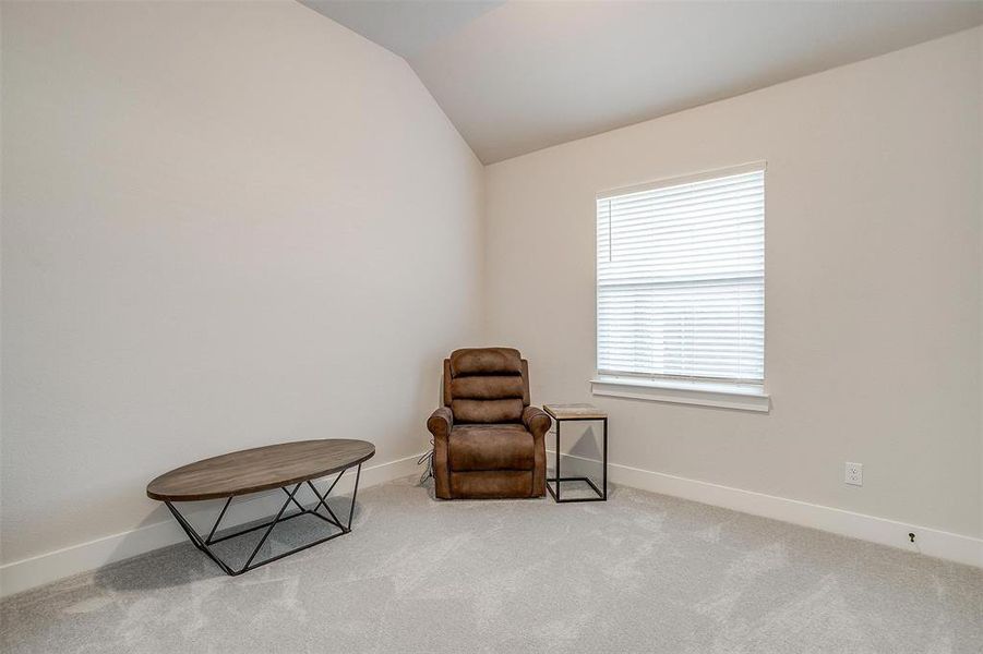 Secondary bedroom with large closet and neutral color pallet to match any style