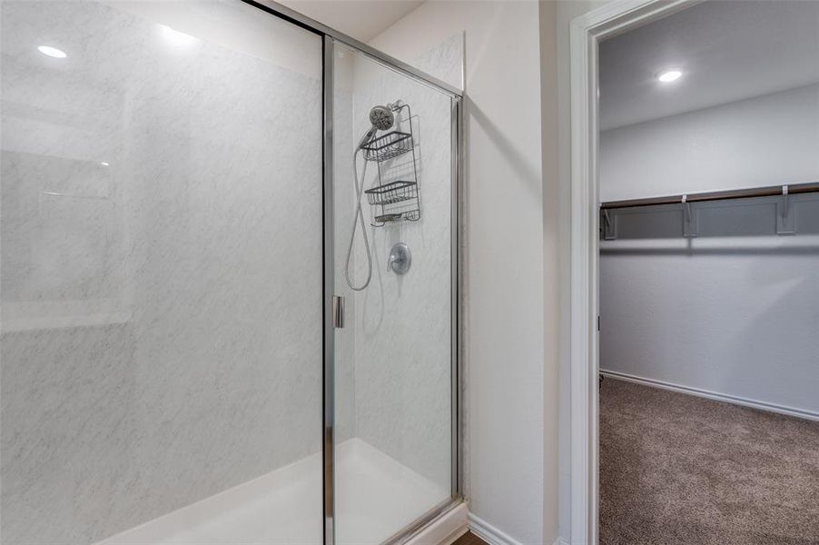 Bathroom with walk in shower