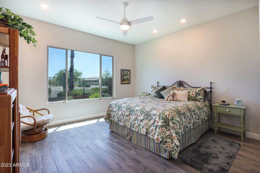 Master bedroom tile floors throughout