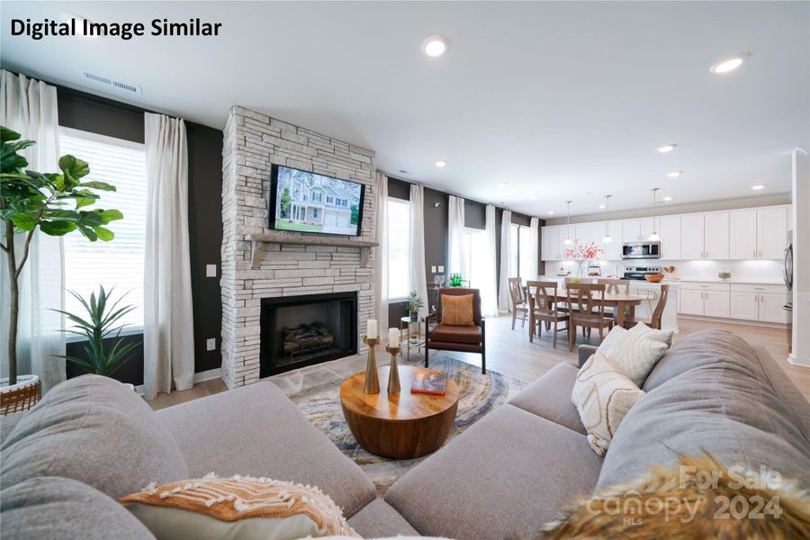 Digital Image Similar: Note Actual home does not have a fireplace