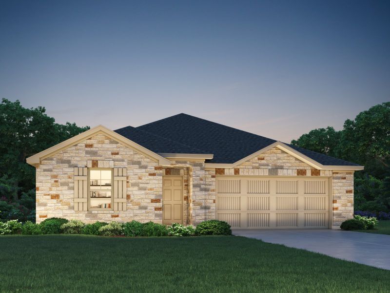 New construction Single-Family house 108 Greenspire Lane, Hutto, TX 78634 The Oleander (C401)- photo