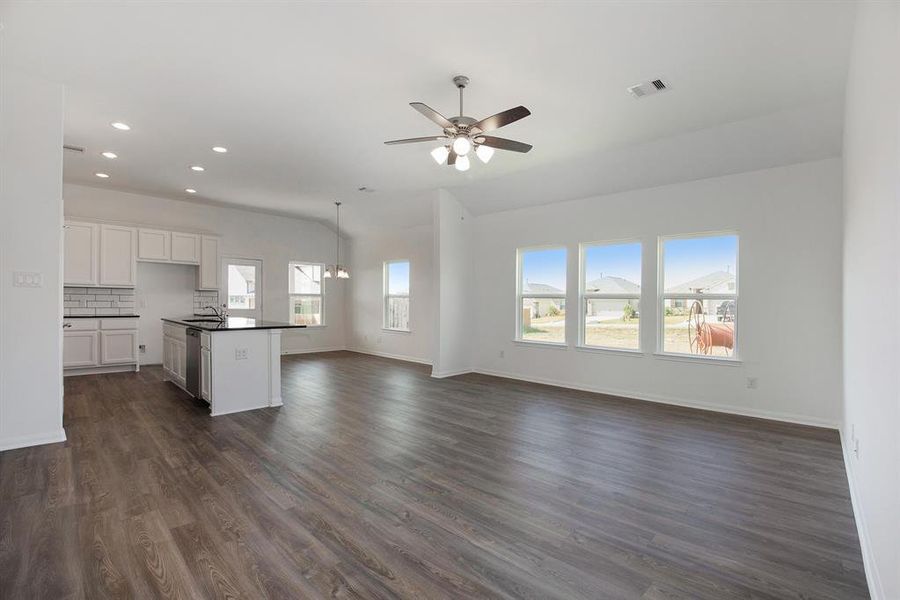 Another view of Family are looking towards Open Kitchen