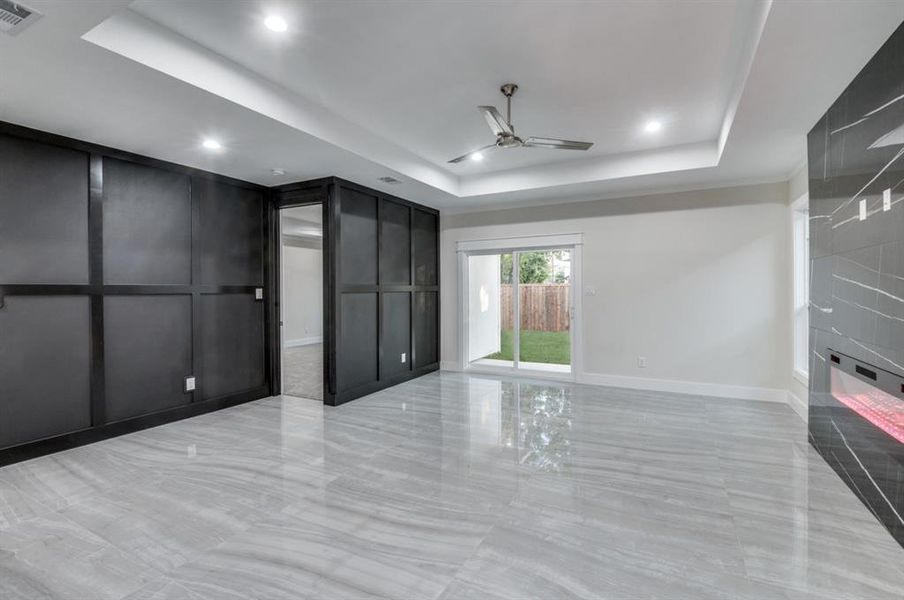 Beautiful accent walls and tray ceilings!  Abundance of natural lighting!