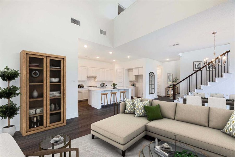 family room/dining area