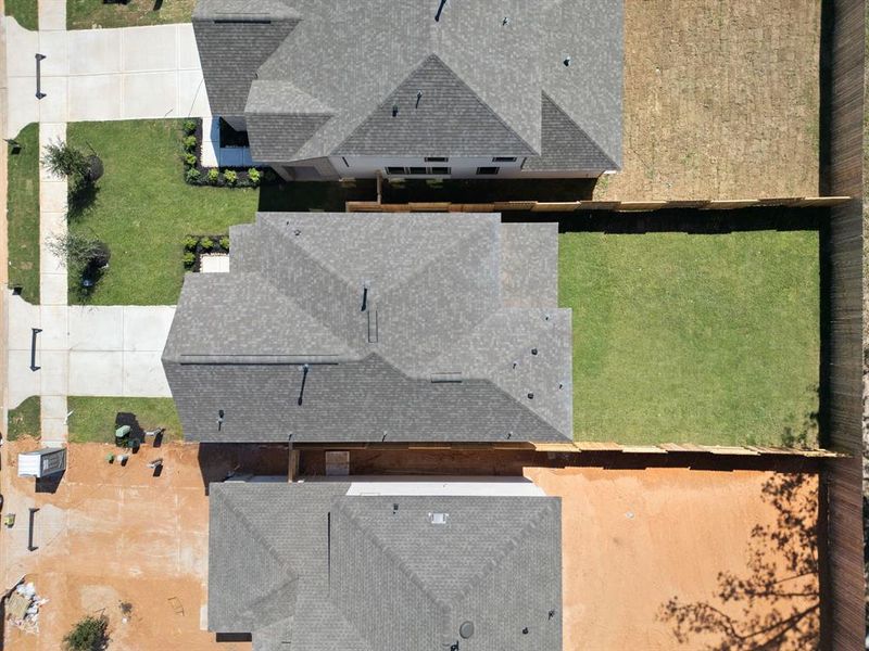 This aerial view of your home shows the amazing view of your lot.