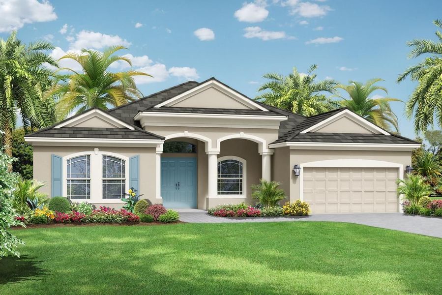 New construction Single-Family house Aruba 3 Car Garage, Recurve Circle, Sarasota, FL 34240 - photo