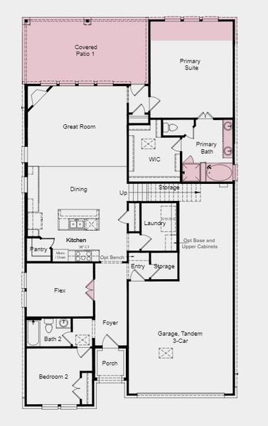 Structural options added include; Double doors at flex, extended primary suite, slid-in tub in primary bath, 4th bathroom, mud-set shower in bath 2, media room, extended covered patio.