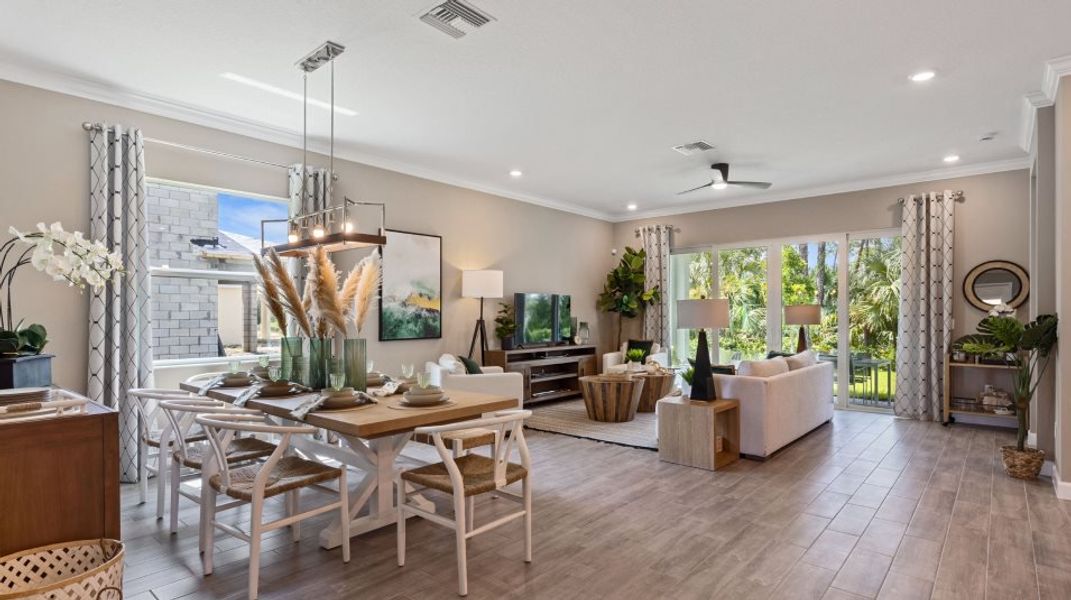 Tile flooring in main living area