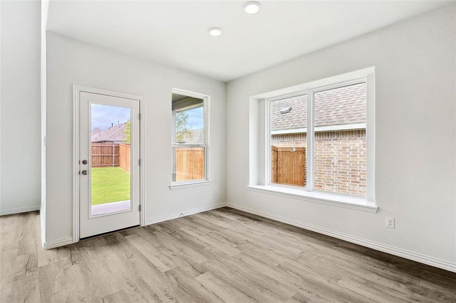 Entryway featuring plenty of natural light and light wood-type flooring