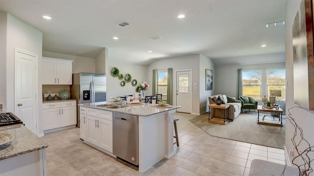 Kitchen - All Home and community information, including pricing, included features, terms, availability and amenities, are subject to change at any time without notice or obligation. All Drawings, pictures, photographs, video, square footages, floor plans, elevations, features, colors and sizes are approximate for illustration purposes only and will vary from the homes as built.