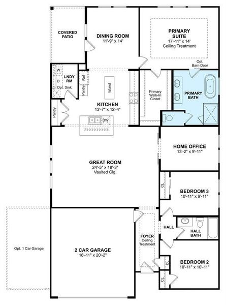 The Juniper III floor plan by K. Hovnanian Homes. 1st Floor shown. *Prices, plans, dimensions, features, specifications, materials, and availability of homes or communities are subject to change without notice or obligation.