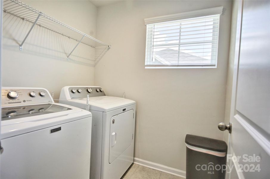 Second floor laundry room- washer & dryer stay!