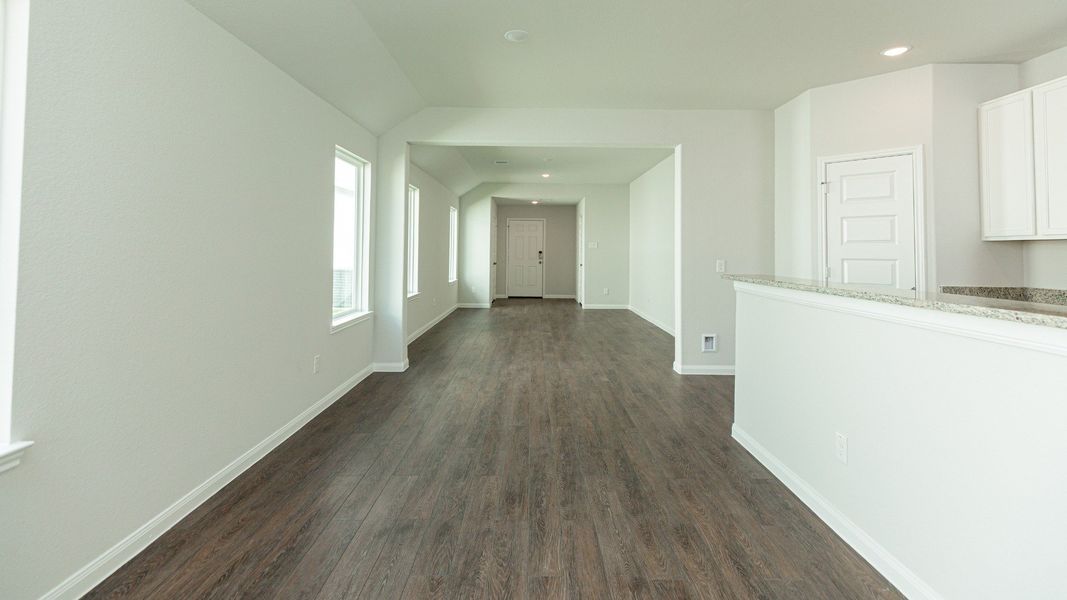 Dining Area to Kitchen and Family Room