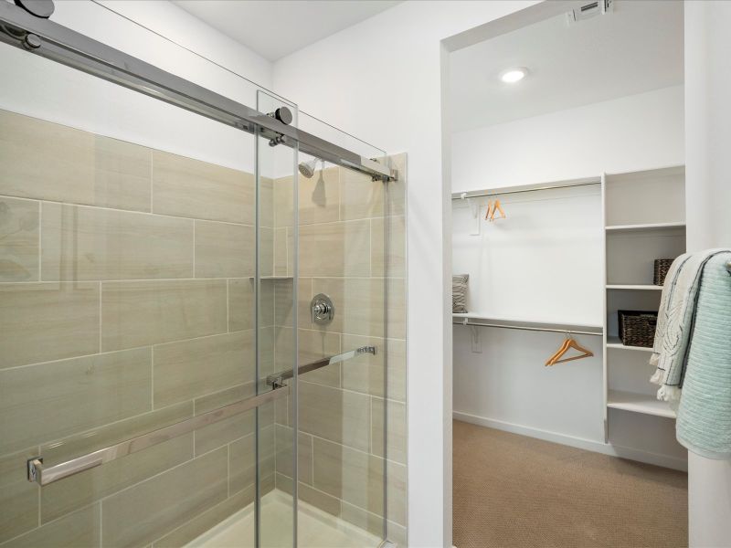 Primary Bathroom in Arlo Floorplan at Abel Ranch