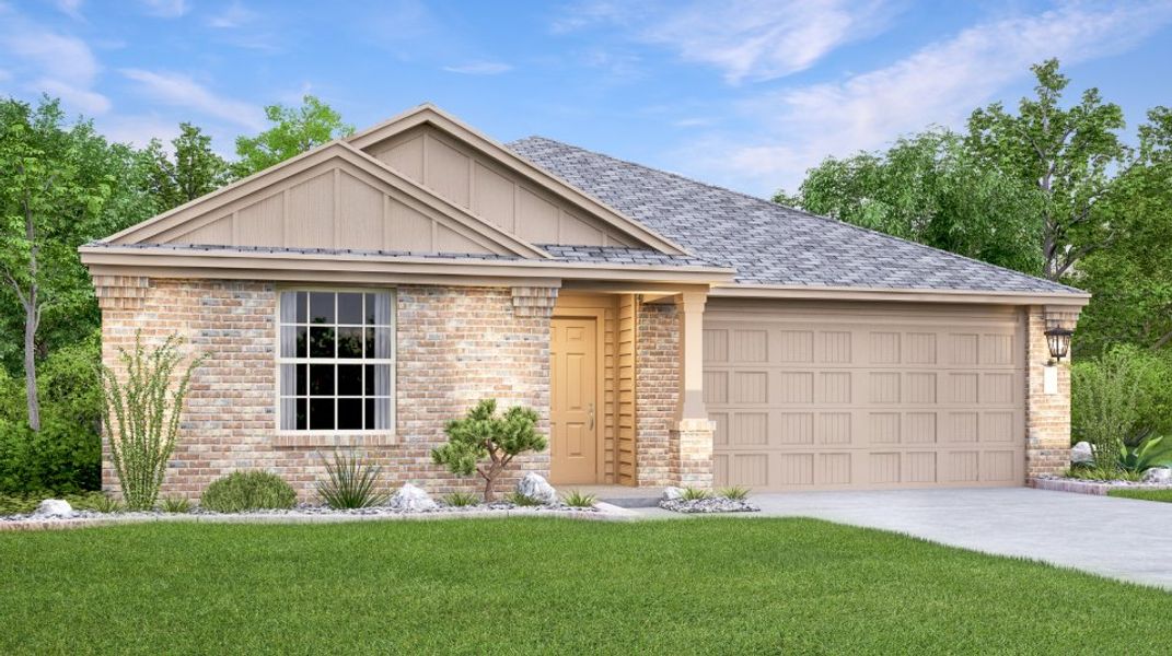 New construction Single-Family house 241 Lone Cedar Road, Marble Falls, TX 78654 Catesby- photo