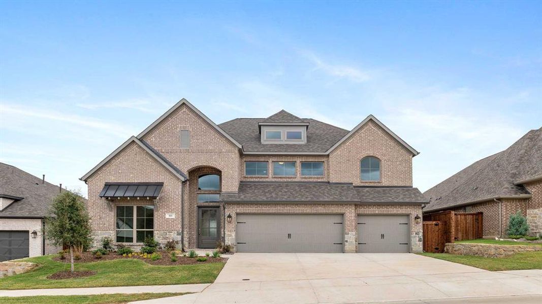 View of front facade with a garage