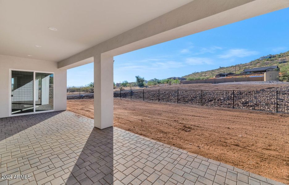 Large back patio.