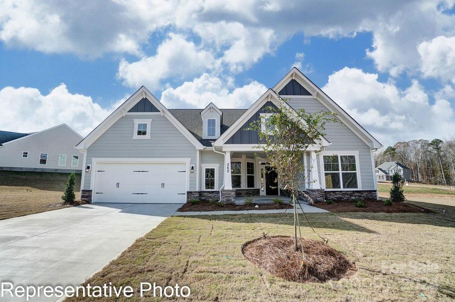 Homesite 144 features an Edgefield, Ranch floorplan and front-load garage.