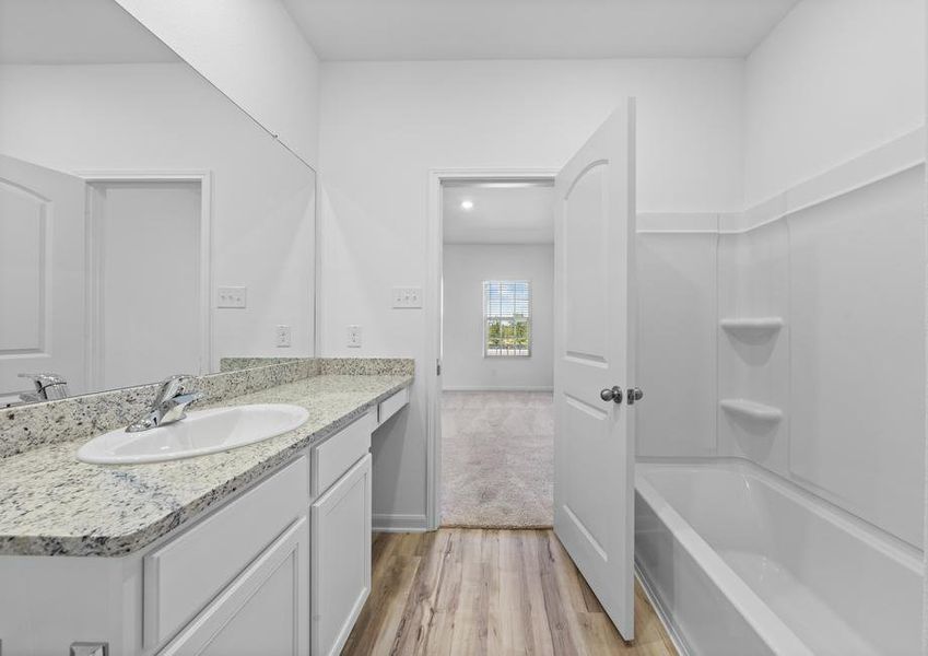 Spacious master bathroom