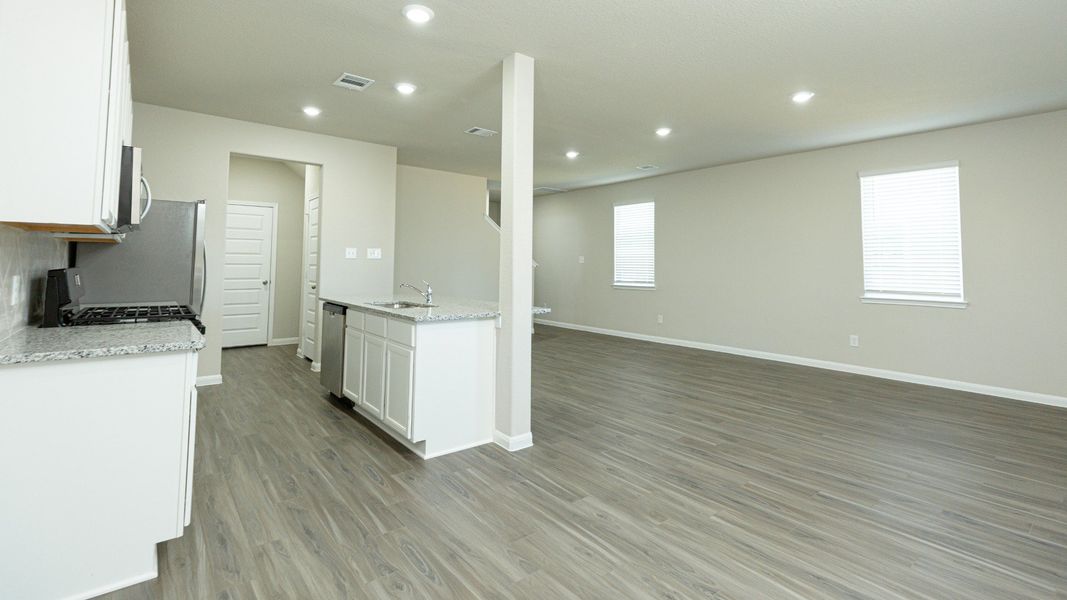 Dining Area to Kitchen and Family Room