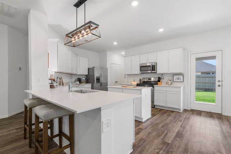 Kitchen is perfect for entertaining or having more than one chef in the kitchen.